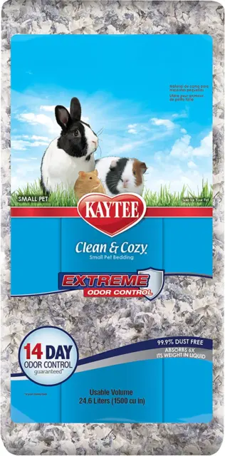 Ropa de cama limpia y acogedora con control de olores extremos para conejillos de indias mascota, 24,6 litros