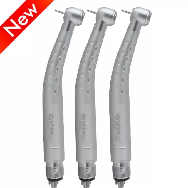 3PCS/Kit Dental High Speed E-generator Fiber Optic LED Handpiece 4 Hole New