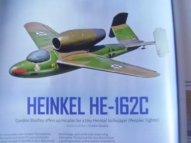 2 X Original Model Aircraft Plan 2022 Heinkel He 162 444Mm Span  & Hanky Planky