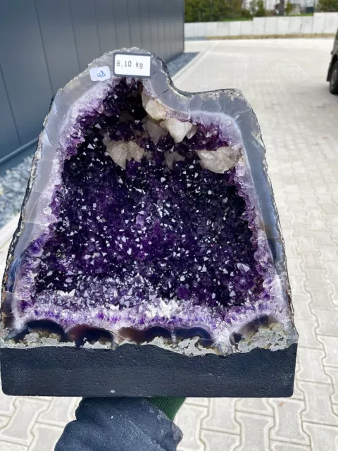 Amethyst Druse Lila Geode 25cm super schönen violetten Kristallen+Quarzkristalle