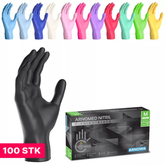 100 ARNOMED Einmalhandschuhe Nitril Handschuhe Nitril Handschuhe XS S M L XL XXL