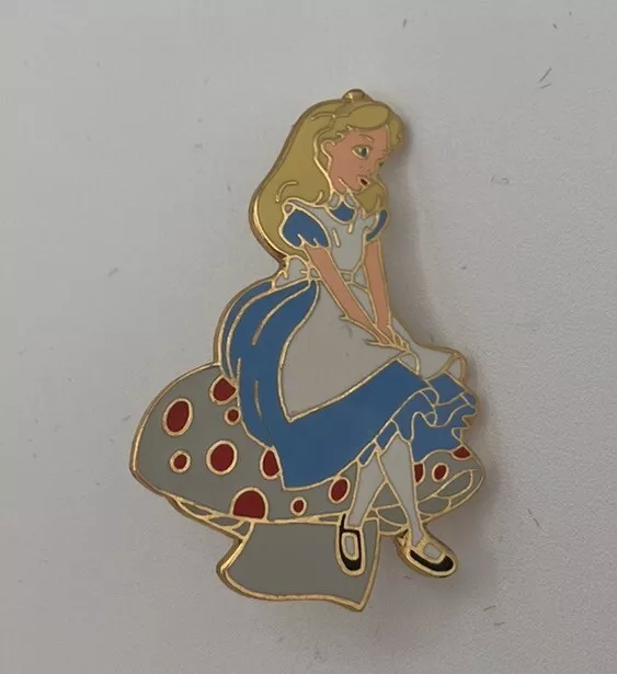 DISNEY'S ALICE IN Wonderland Alice Sitting on Mushroom Pin Color Error ...