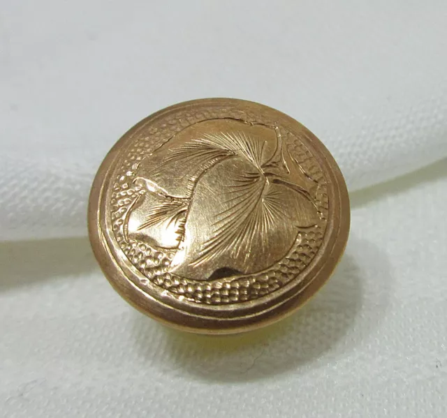 Pair Antique Engraved Shirt Studs 14k Gold