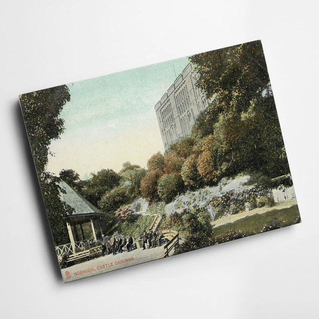 A3 PRINT - Vintage Norfolk - Norwich. Castle Gardens