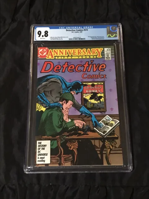 DC Comics 1987 Detective Comics #572 CGC 9.8 NM/MT w/ White Pages Sherlock Cover