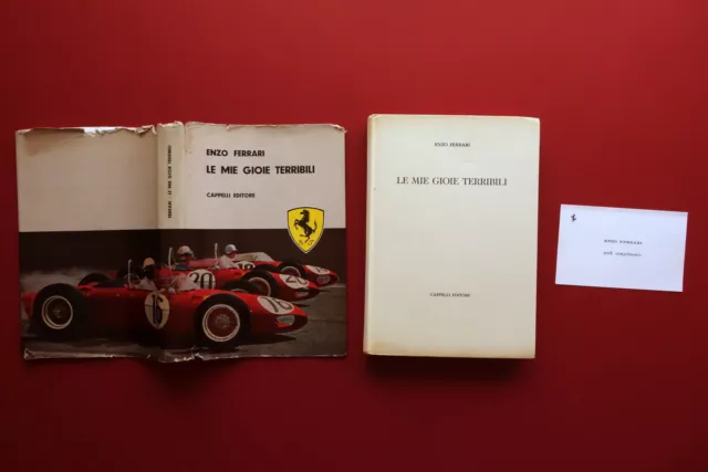 Enzo Ferrari Le Mie Gioie Terribili Cappelli 1962 Prima Edizione con Biglietto