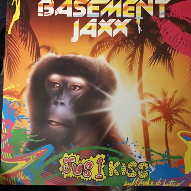 BASEMENT JAXX - Jus 1 Kiss - 2001 UK 3-track 12" vinyl single