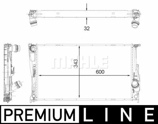 Mahle Original (CR1923 000P) Kühler, Motorkühlung für RENAULT