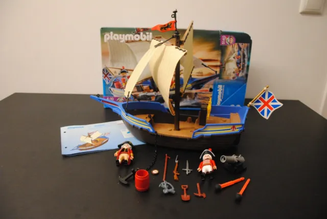 Playmobil 5140 Rotrock-Kanonensegler, Piratenschiff, Schiff, Soldaten