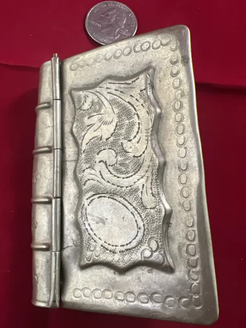 Vintage Brass Handcrafted Engraved Book Shape Betel Nut Box