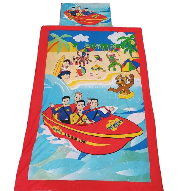 THE WIGGLES SINGLE Bed Quilt Cover + Pillow Case Vintage 90s Dorothy