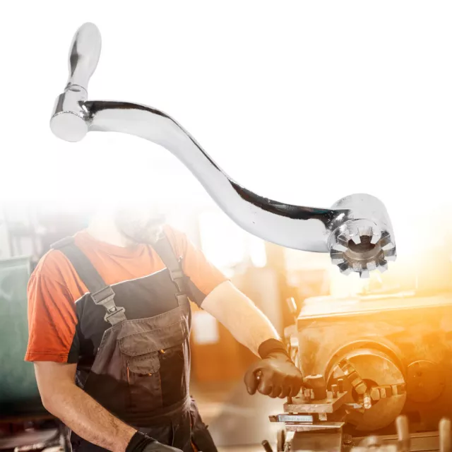 Industrial Milling Machine Lifting Crank 16mm 9 Teeth Metal Work Tool Silver New