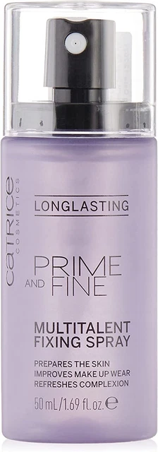 Spray fijador multitalento Catrice Prime y fino, spray facial, transparente 50 ml