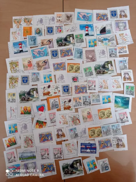 Slovaquie 100 timbres, livraison gratuite