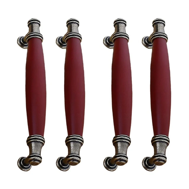 4 Pcs Dresser Wooden Knobs Vintage Cabinets Handles Cabinet Handle Classical