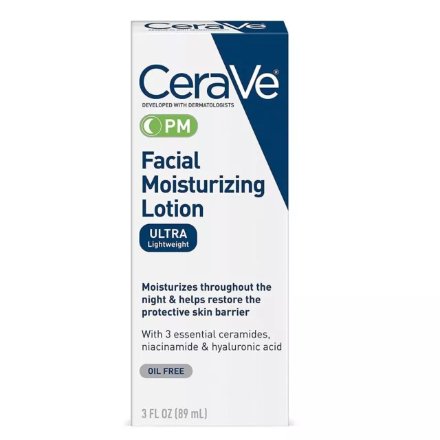 CeraVe PM Facial Moisturizing Lotion (89ml) US Formula
