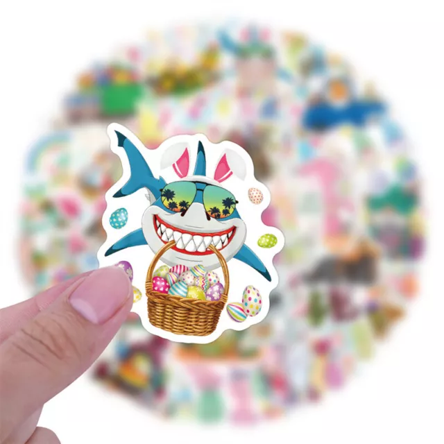 55PCS Cartoon Easter Eggs Rabbits Decoration Stickers Aesthetic DIY Decora Phone