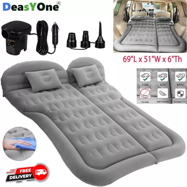 Car Air Bed Inflatable Thickened Camping Mattress With Air Pump Home Car Travel