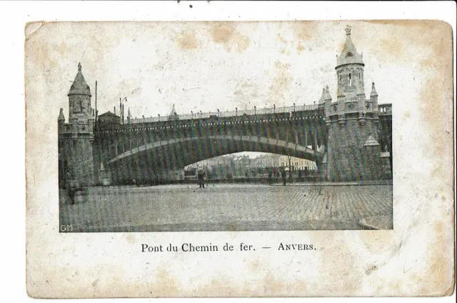 CPA-Carte Postale Belgique-Anvers Pont du Chemin de Fer -1902VM23891c