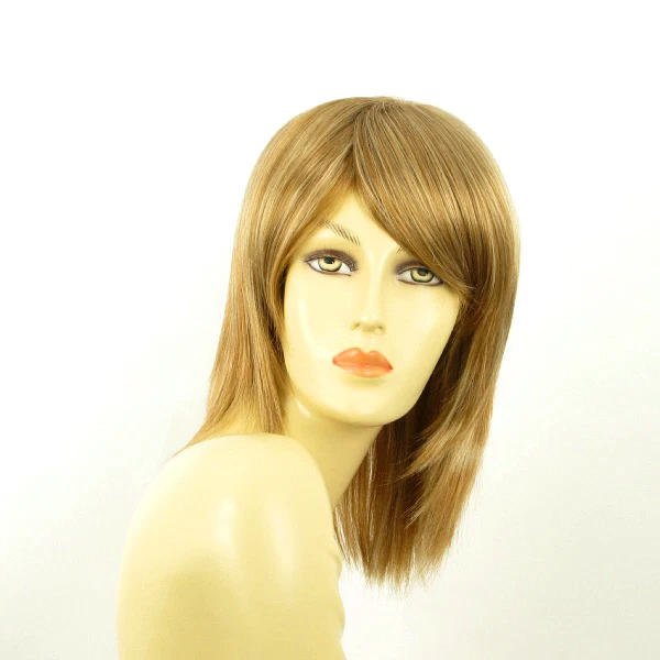 Perruque Longue Femme Blond Foncé Mèches Claires Meredith - Synthétique Bouclée, Neuve