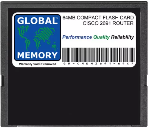 64MB Compact Flash Carte Mémoire Pour Cisco 2691 Routeur (MEM2691-64CF)