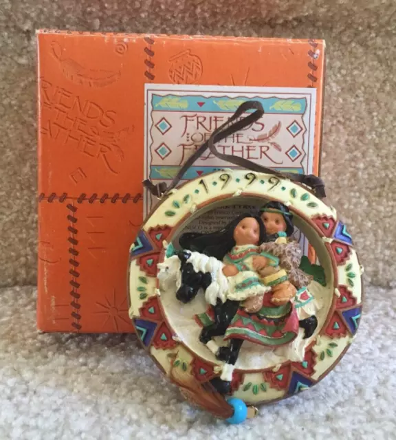 Enesco Friends of the Feather Love Reins Couple on Horse Ornament FREE SHIPPING