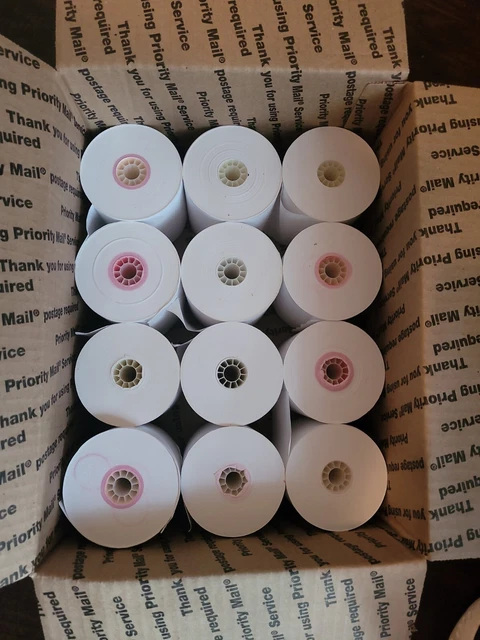 [Pack of 12  Rolls] Adding Machine Tape/Calculator Paper Rolls 3"  New