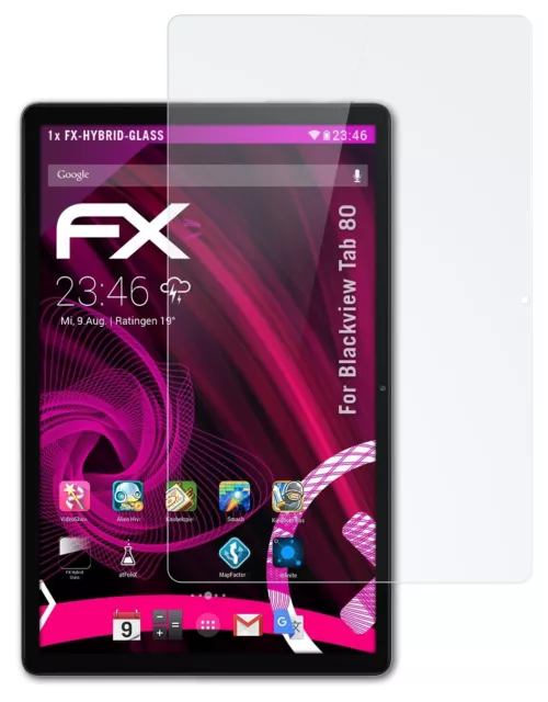 atFoliX Glasfolie für Blackview Tab 80 Panzerfolie 9H Schutzpanzer 3