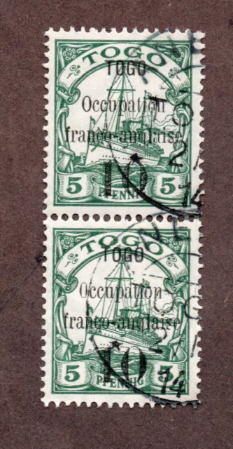 Colonies Françaises Togo n°24A+24Aa oblitéré TTB cote 115 euros!RARE