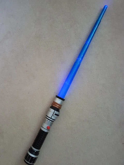 Star Wars Blue Lightsaber With Light & Sound 2009 Hasbro Rare Cos Play Prop 2