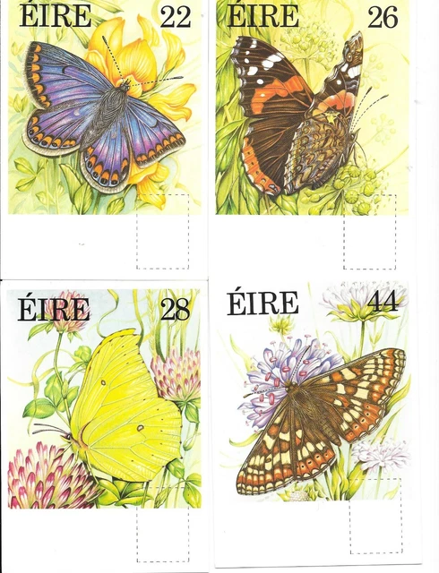 Butterflies - Set of 4 Mint PHQ Cards 1985 - Ireland