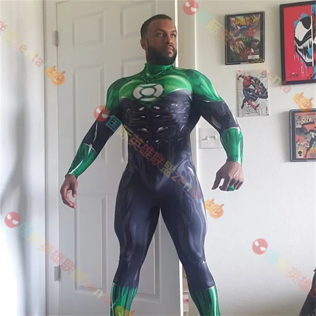 Green Lantern Jumpsuit Adult/Kids Bodysuit Cosplay Costume Zentai Suit Halloween