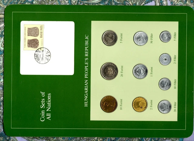 Coin Sets of All Nations Hungary 1984-1988 UNC 2,5 Filler Low mint