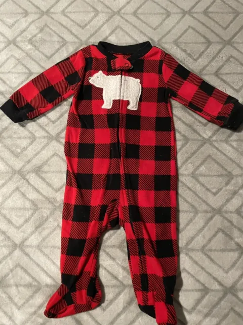 New Baby Girl Boy Clothes Carters 9 Months Coverall Fleece Footed Jumpsuit