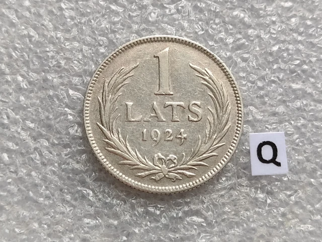 Latvia SYLVER !!! 1 LATS 1924 !!! (Q)