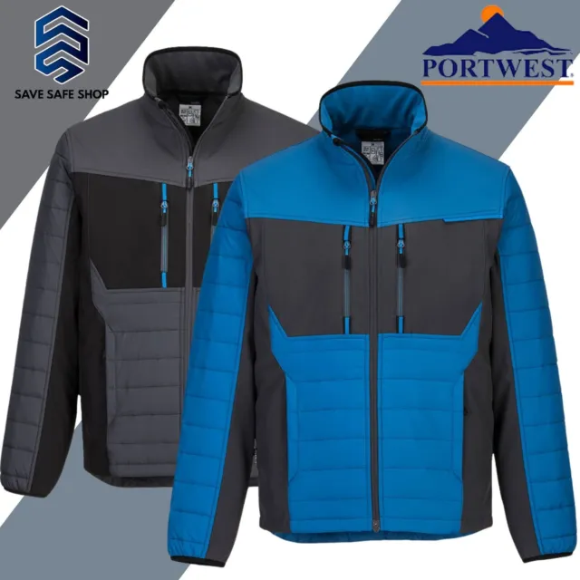 PORTWEST WX3 Hybrid Baffle Jacket Water Resistant Windproof Comfort Padded Coat
