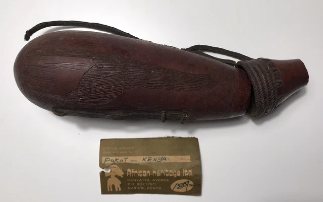 Antique African Pokot Milk Drinking Gourd Kenya