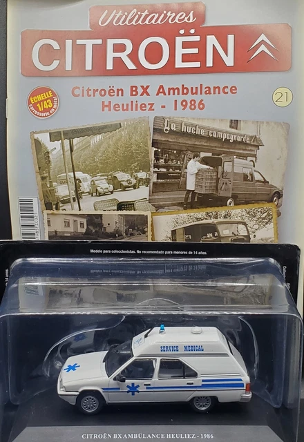 Modèle Réduit Citroën BX 16 TRS Taxi Marseille 1986 - IXO 1:43, Blanc, Neuf
