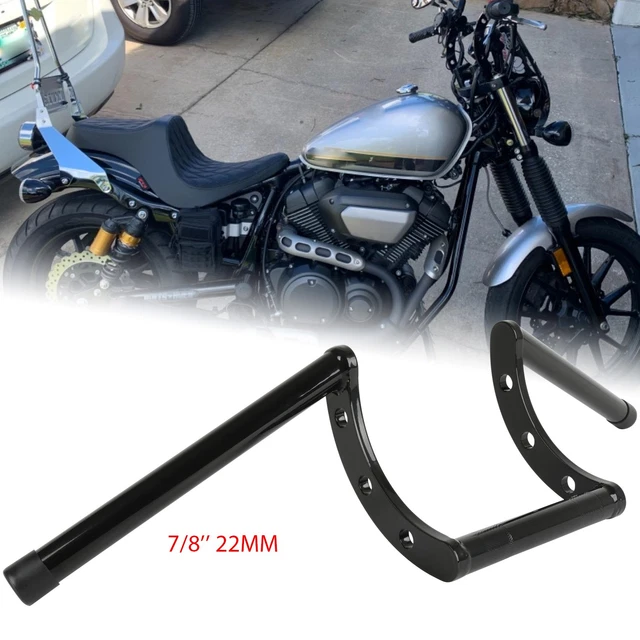 Rehausseurs De Guidon Moto 22mm Argent – Compatible Yamaha XV 535, 750, 1000 Virago, FMX 650 & NSR 1100 – Hauteur 25,8 Mm + Recul 20 Mm