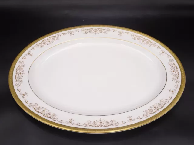 Royal Doulton "Belmont" Gold Encrusted 16" Oval Platter H4991 ~ Never Used 3