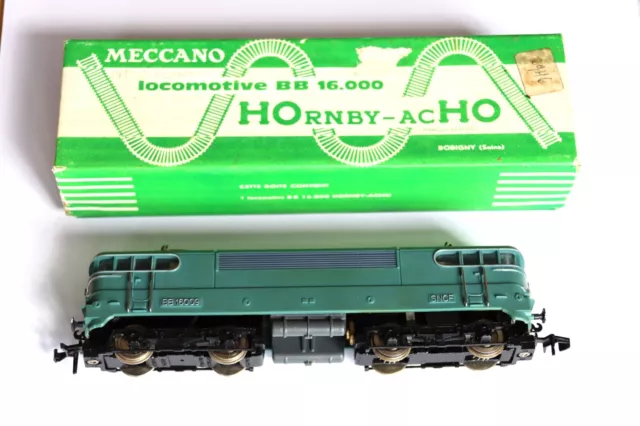 HORNBY acHO Meccano France loco BB 16009 de la SNCF HO + boite ref 6380