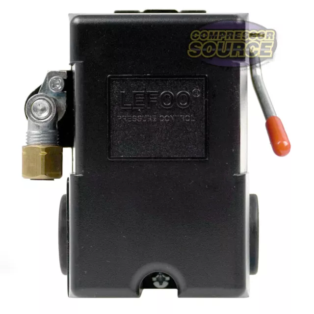 Lefoo 95-125 PSI Air Compressor Pressure Switch 1/4" Female NPT 4 Port LF10-L4H 2