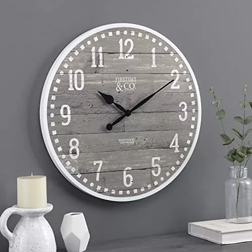 FirsTime & Co. 20" Arlo Gray Wall Clock Light