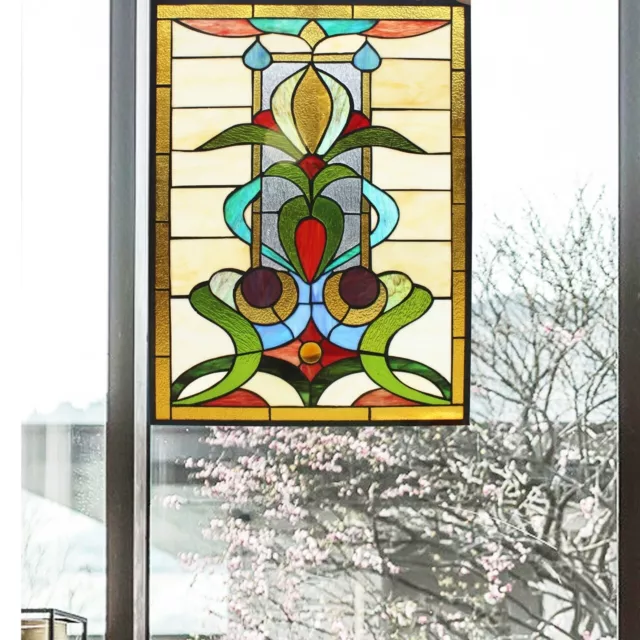 25" x 18" Tiffany-Style Hidden Anthem Stained Glass window Panel