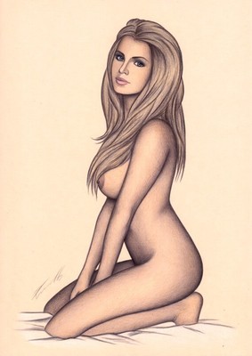drawing a nude woman