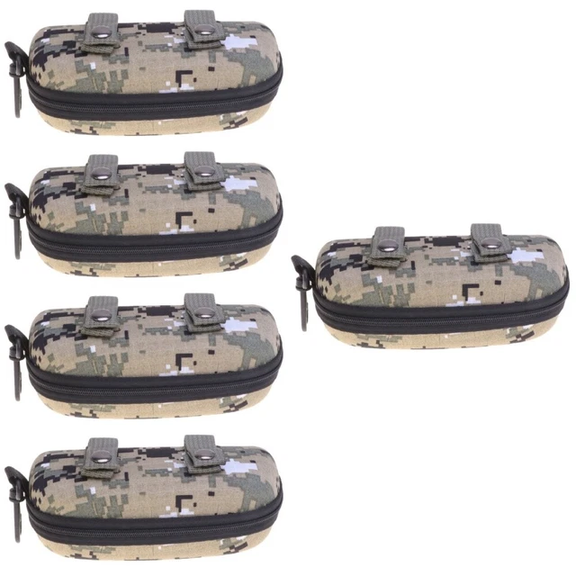 Set 5 Zipper Glasses Case Eva Child Camouflage Sunglasses Kids