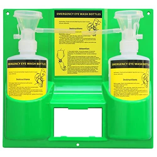Emergency Eyewash Station for First Aid,Wall Mounted Eye Wash Rinse Kit with ...