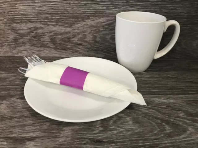 Raise® 4.25 x 1.5 Purple Napkin Bands(500) Self Adhesive Ships Free($0.016/pc)