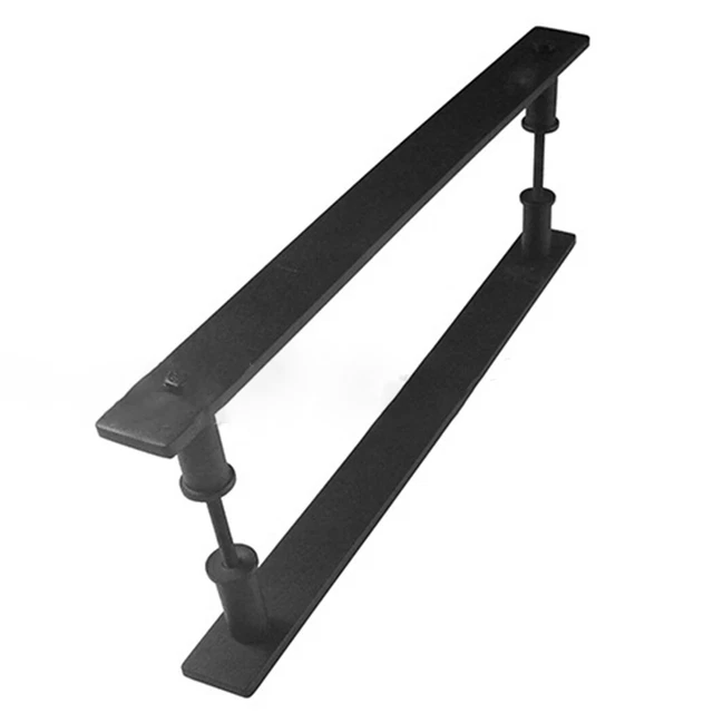 1 Pair Sliding Barn Door Pull Flush Handle Gate Hardware Set Iron Matte Black