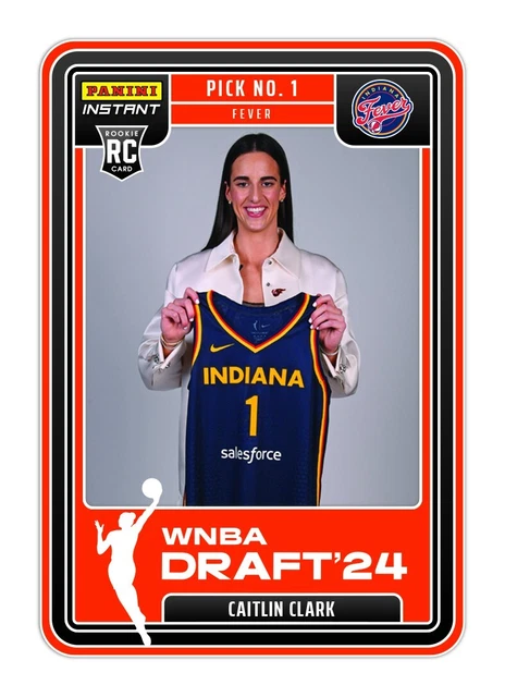 CAITLIN CLARK 2024 Panini Instant WNBA Draft Pick No. 1 Base Rookie RC